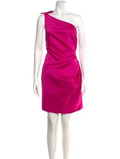 Pre-owned Greta Constantine One-shoulder Mini Dress W/ Tags In Pink