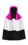 GRETA CONSTANTINE OWIE PANELED CREPE MIDI DRESS