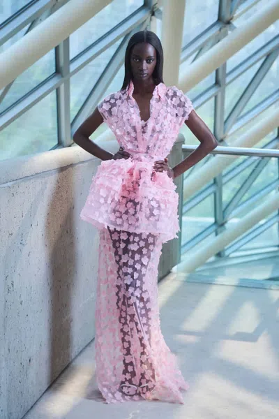 Greta Constantine Parkette Gown In Pink