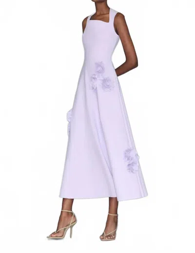 Greta Constantine Parrot Midi Dress In Mauve In Purple