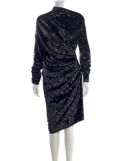 Pre-owned Greta Constantine Printed Knee-length Dress In Black
