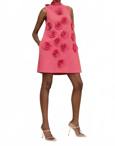 Greta Constantine Quince Mini Dress In Rose In Red
