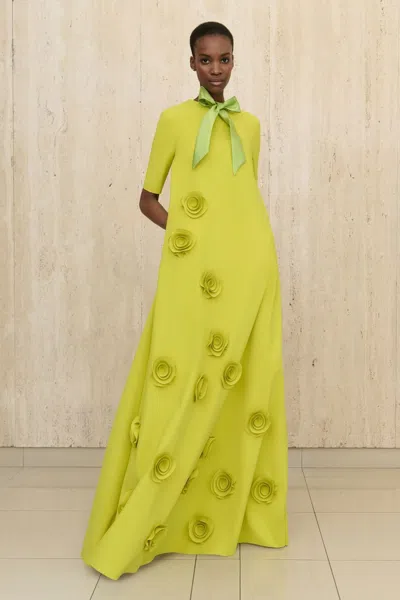 Greta Constantine Rembrandt Rose Gown In Yellow