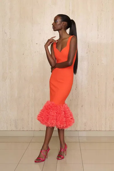 Greta Constantine Revtina Dress In Orange