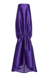 Greta Constantine Riedel Flounce Silk Gown In Purple