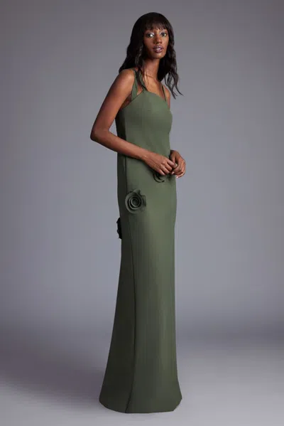Greta Constantine Rizla Flora Gown In Green