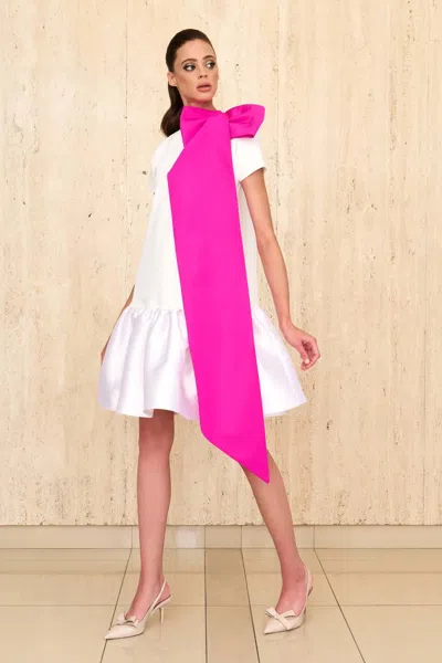 Greta Constantine Short Sleeve Eason Dress In Multi