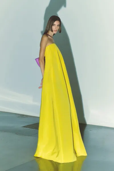 Greta Constantine Strapless Elma Gown In Multi