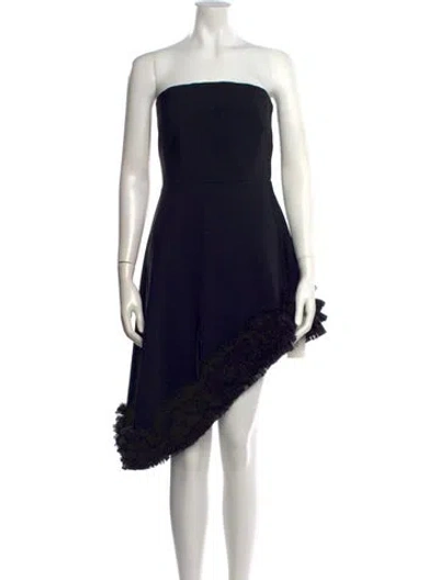 Pre-owned Greta Constantine Strapless Mini Dress In Black