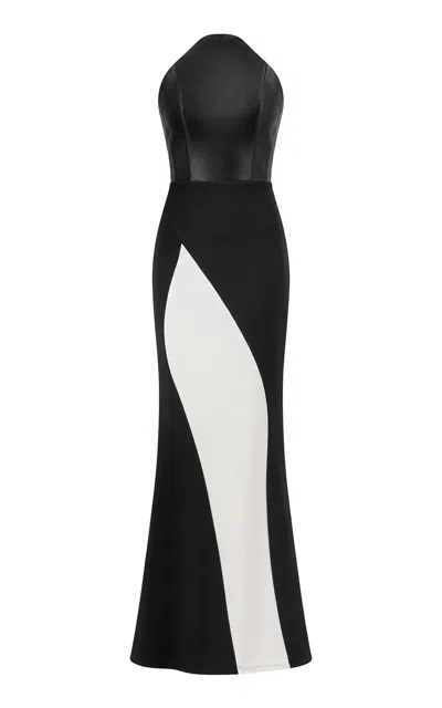 Greta Constantine Stravinsky Panelled Gown In Black