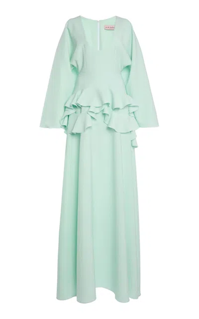 Greta Constantine Tanagerly Layered Maxi Dress In Green