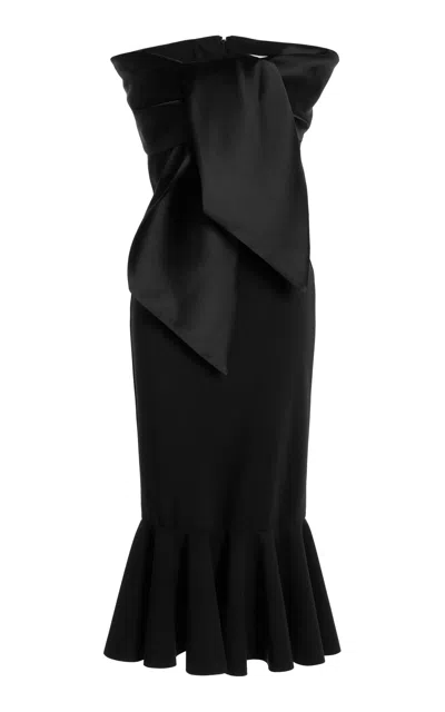 Greta Constantine Tarsier Ribbon Detailed Dress In Black