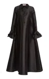 Greta Constantine Tibaldi Silk Shirt Dress In Black