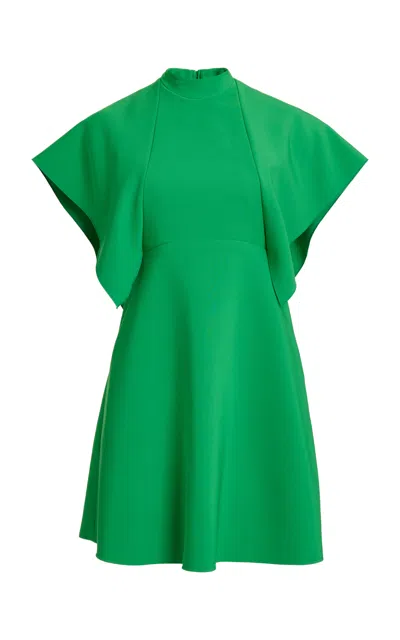 Greta Constantine Varrius Cape A-line Mini Dress In Green