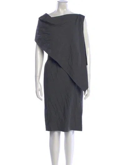 Pre-owned Greta Constantine Wool Knee-length Dress In Gray