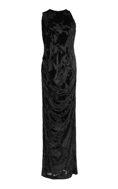 Greta Constantine Xenops Floral Velvet Dress