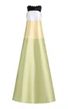 Greta Constantine Zoan Silk Halterneck A-line Gown In Black,white
