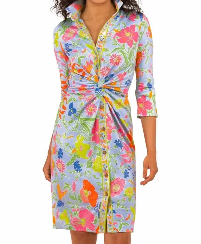Gretchen Scott Birds & Bees Twist & Shout Dress In Floral In Purple