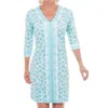 Gretchen Scott Border Town Dress In Wildcat Turquoise In Blue