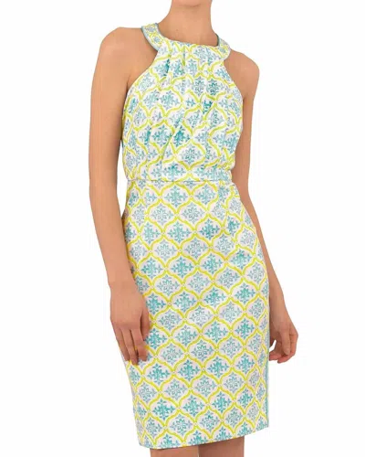 Gretchen Scott Bougie Dress - East India In Turquoise/lime In Multi
