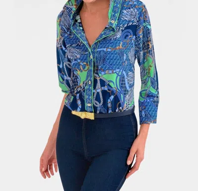 Gretchen Scott Boyfriend Long Sleeve Shirt In Ditto In Multi