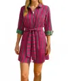 Gretchen Scott Breezy Blouson Dress In Sunshine Plaid Pink In Pink
