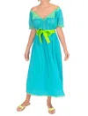 Gretchen Scott Brideshead Embr Dress In Turq/lime In Multi