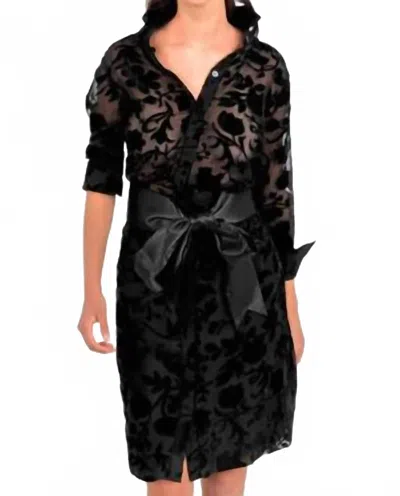 Gretchen Scott Burnout Dress In Black