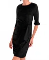 Gretchen Scott Cinch And Tie Dress In Black In Black