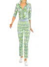 Gretchen Scott Circle Of Love Pants In Periwinkle/kelly In Multi