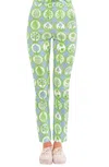 Gretchen Scott Circle Of Love Pull On Pants In Periwinkle/kelly In Blue