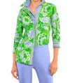 Gretchen Scott Comfy Cozy Flora Shirt In Flora Kelly/peri