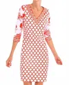 Gretchen Scott Crab Soup Patterned Mini Dress In Tomato In Red