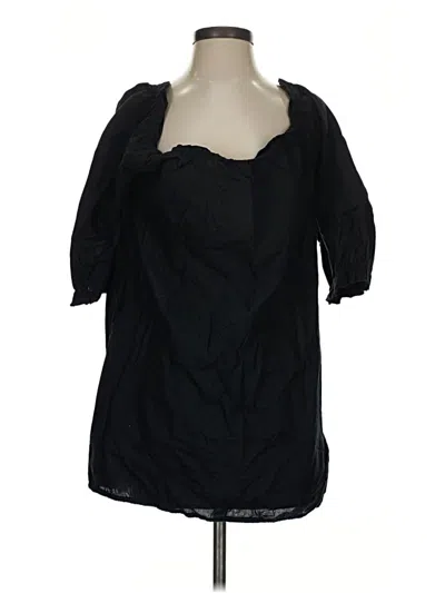 Pre-owned Gretchen Scott Designs 3/4 Sleeve Blouse In Black