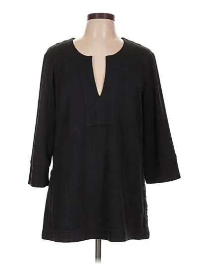 Pre-owned Gretchen Scott Designs 3/4 Sleeve Blouse In Black