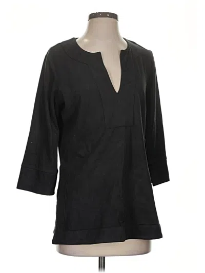 Pre-owned Gretchen Scott Designs 3/4 Sleeve Blouse In Black