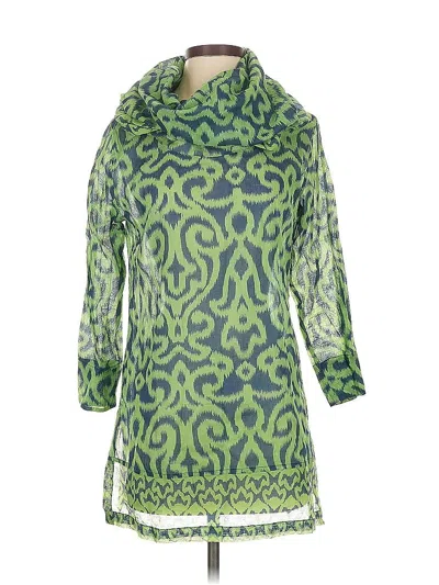 Pre-owned Gretchen Scott Designs 3/4 Sleeve Blouse In Green