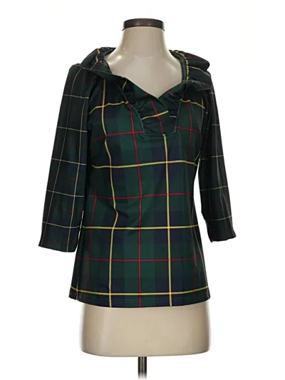 Pre-owned Gretchen Scott Designs 3/4 Sleeve Blouse In Green