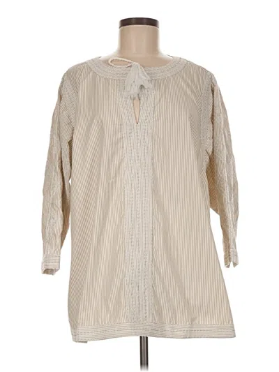 Pre-owned Gretchen Scott Designs 3/4 Sleeve Blouse In Ivory