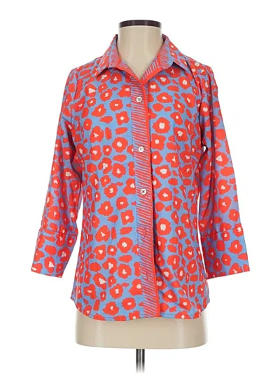 Pre-owned Gretchen Scott Designs 3/4 Sleeve Blouse In Orange