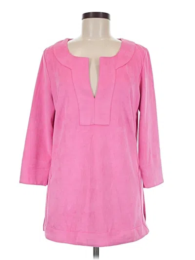 Pre-owned Gretchen Scott Designs 3/4 Sleeve Blouse In Pink