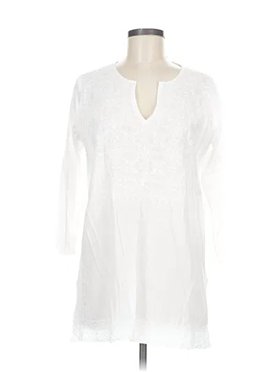Pre-owned Gretchen Scott Designs 3/4 Sleeve Blouse In White