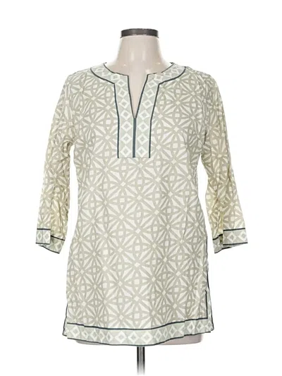 Pre-owned Gretchen Scott Designs 3/4 Sleeve Blouse In White