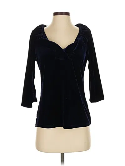 Pre-owned Gretchen Scott Designs 3/4 Sleeve Top Black Cowl Neck Tops