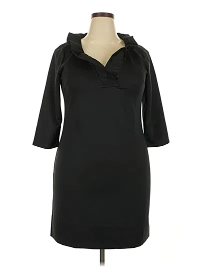 Pre-owned Gretchen Scott Designs 3/4 Sleeve Top Black Cowl Neck Tops