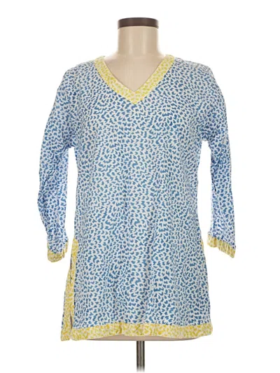 Pre-owned Gretchen Scott Designs 3/4 Sleeve T-shirt In Blue