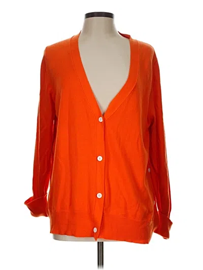 Pre-owned Gretchen Scott Designs Cardigan Sweater In Orange