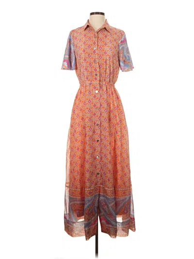 Pre-owned Gretchen Scott Designs Casual Dress In Orange