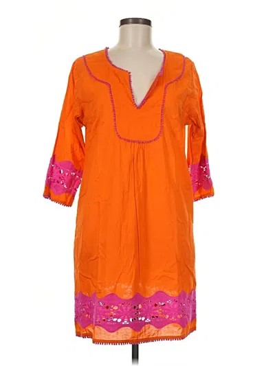 Pre-owned Gretchen Scott Designs Casual Dress In Orange