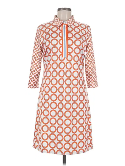 Pre-owned Gretchen Scott Designs Casual Dress In Orange